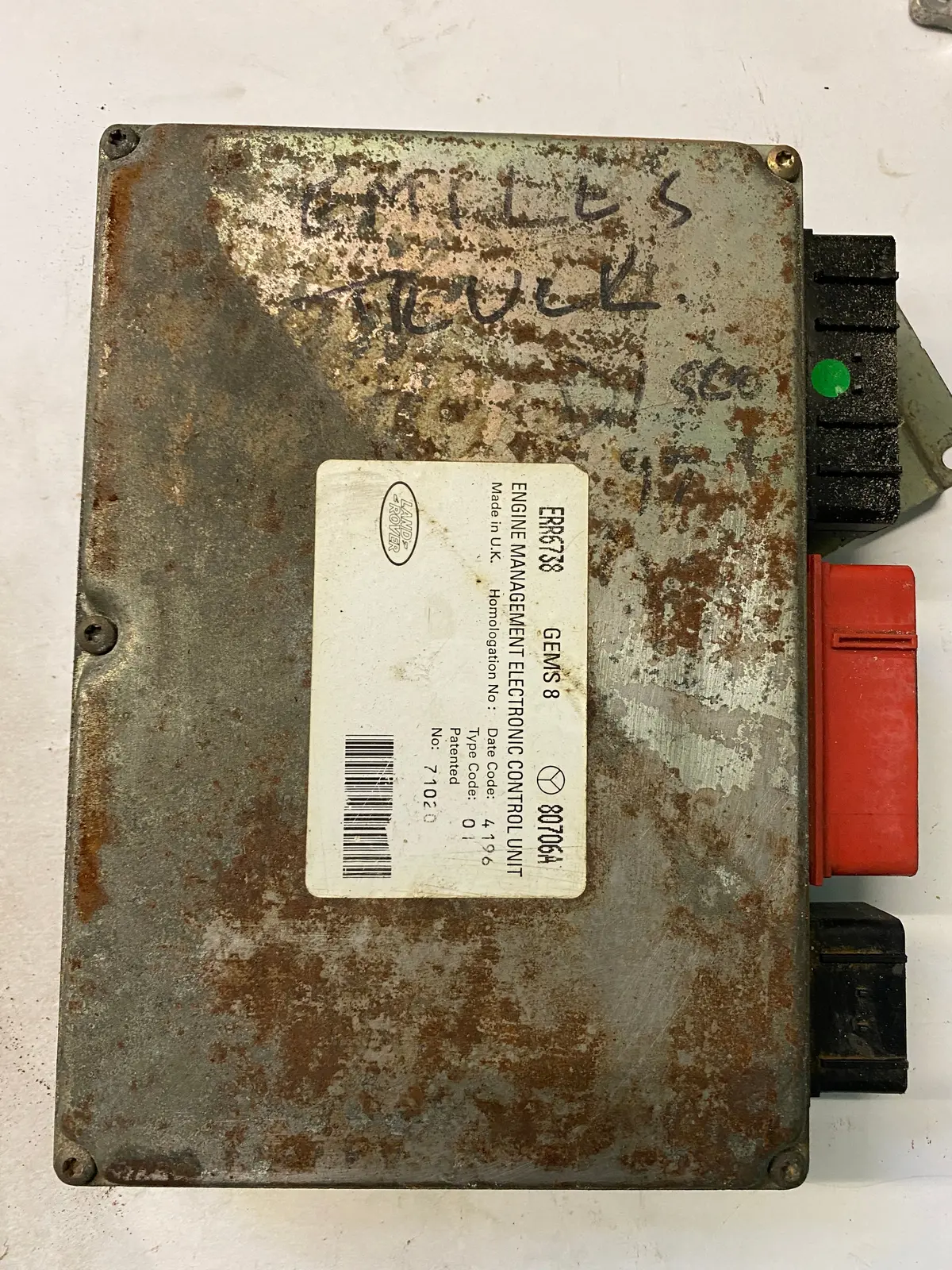 Used Land Rover Engine Computer Module Part #Err6738. Fits Land Rover Discvoery 1997-1999 1