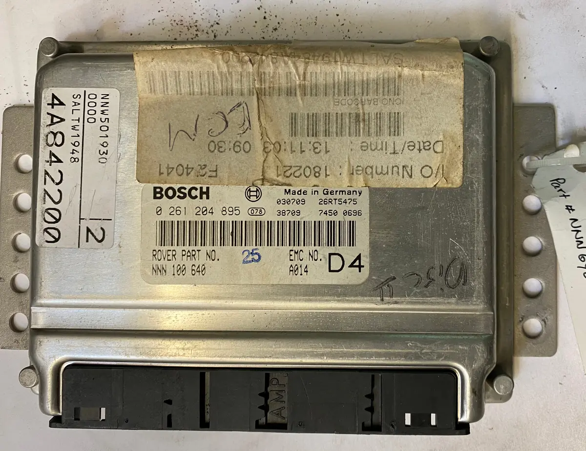 Used Land Rover Engine Control Unit Part #Nnn 100 640. Fits Range Rover Discovery 1999-2000 1