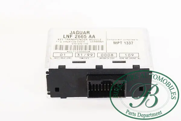 Jaguar Key Transponder Module # Lnf2665aa. Fits 1998-2003 Jaguar Xj8, 1998-2003 Jaguar Xjr 1