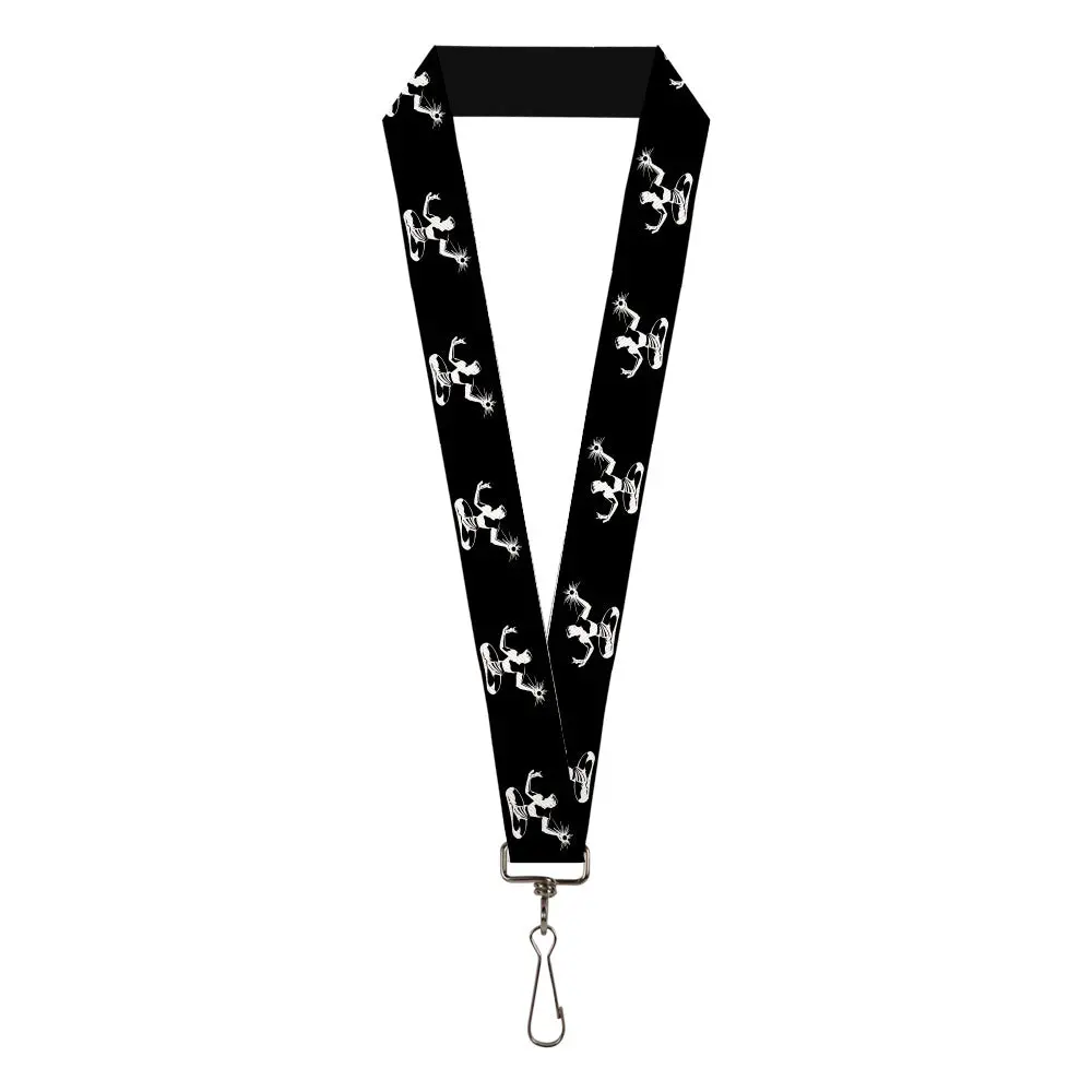 Spirit Of Detroit 1" Lanyard / White + Black 1