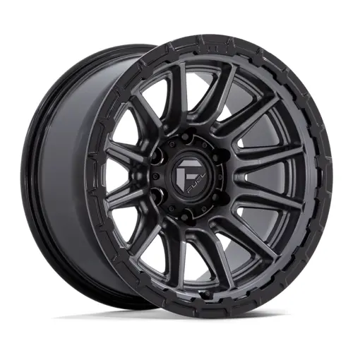Fuel Piston 22X10 6X139.7 -18Mm Matte Gunmetal W/ Gloss Black Lip 1