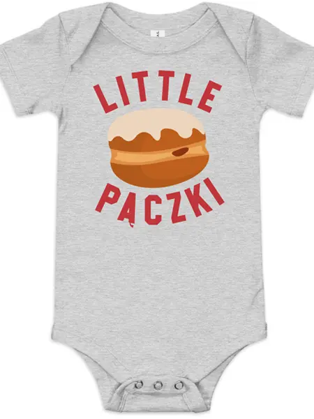 Little Paczki Baby Onsie - Athletic Gray 1