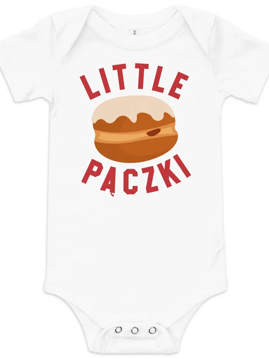 Little Paczki Baby Onsie - White 1