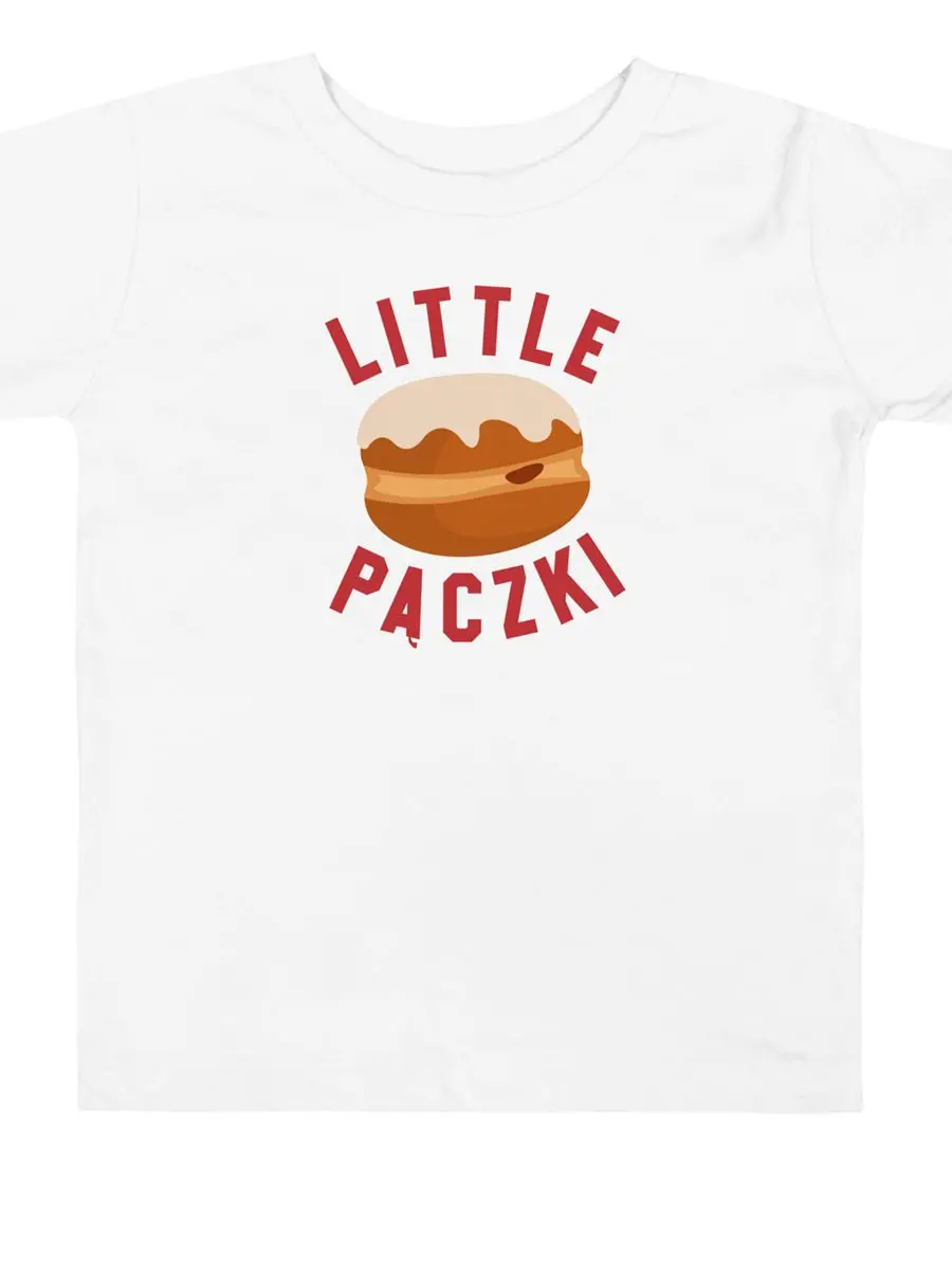 Little Paczki - Toddler Short Sleeve T-Shirt - Red / White 1