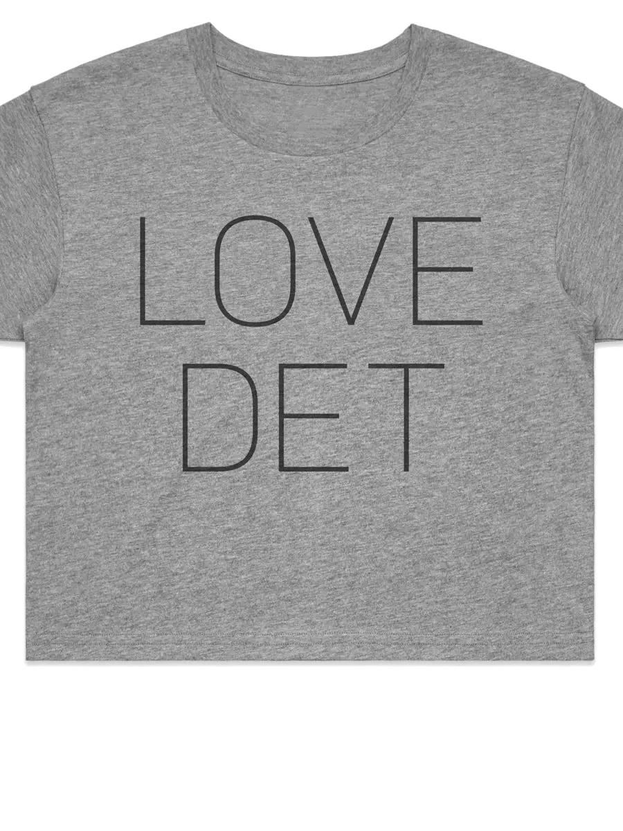 Love Det Women’S Premium Crop Top - Black / Athletic Gray 1