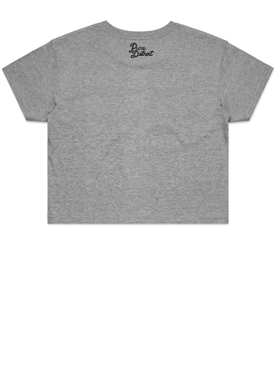 Love Det Women’S Premium Crop Top - Black / Athletic Gray 3