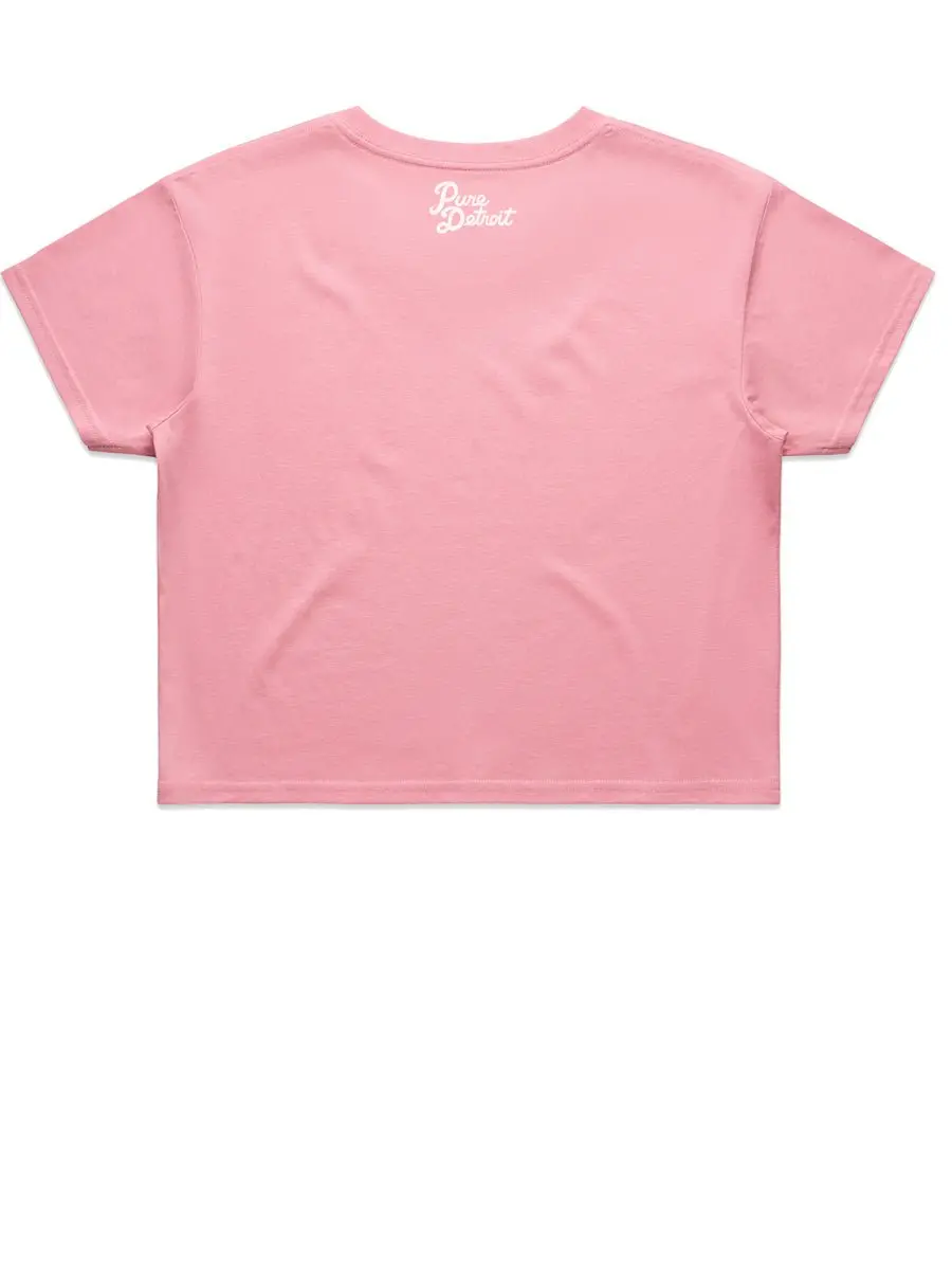 Love Det Women’S Premium Crop Top - White / Bubblegum 3