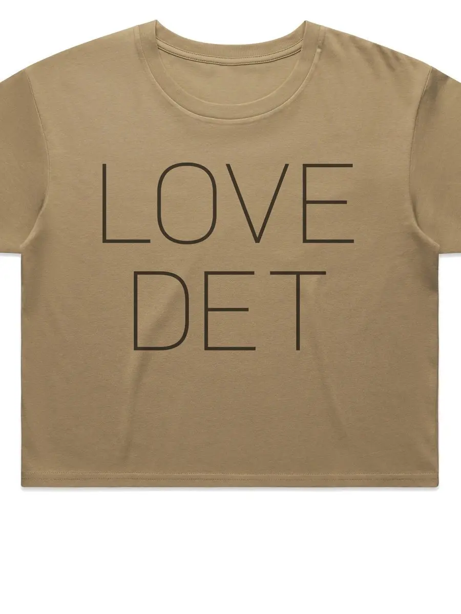 Love Det Women’S Premium Crop Top - Black / Carmel 1