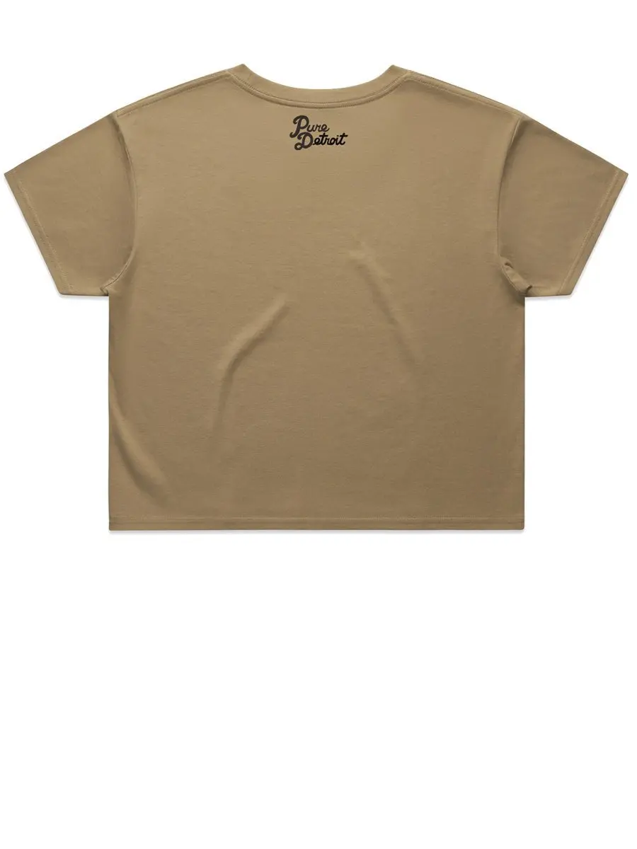 Love Det Women’S Premium Crop Top - Black / Carmel 3