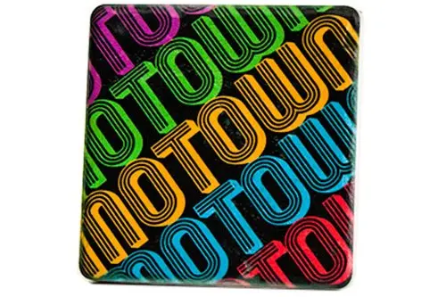 Motown Neon Porcelain Tile Coaster 1