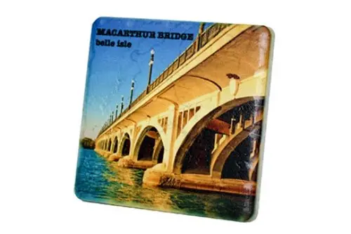 Belle Isle Macarthur Bridge Porcelain Tile Coaster 1