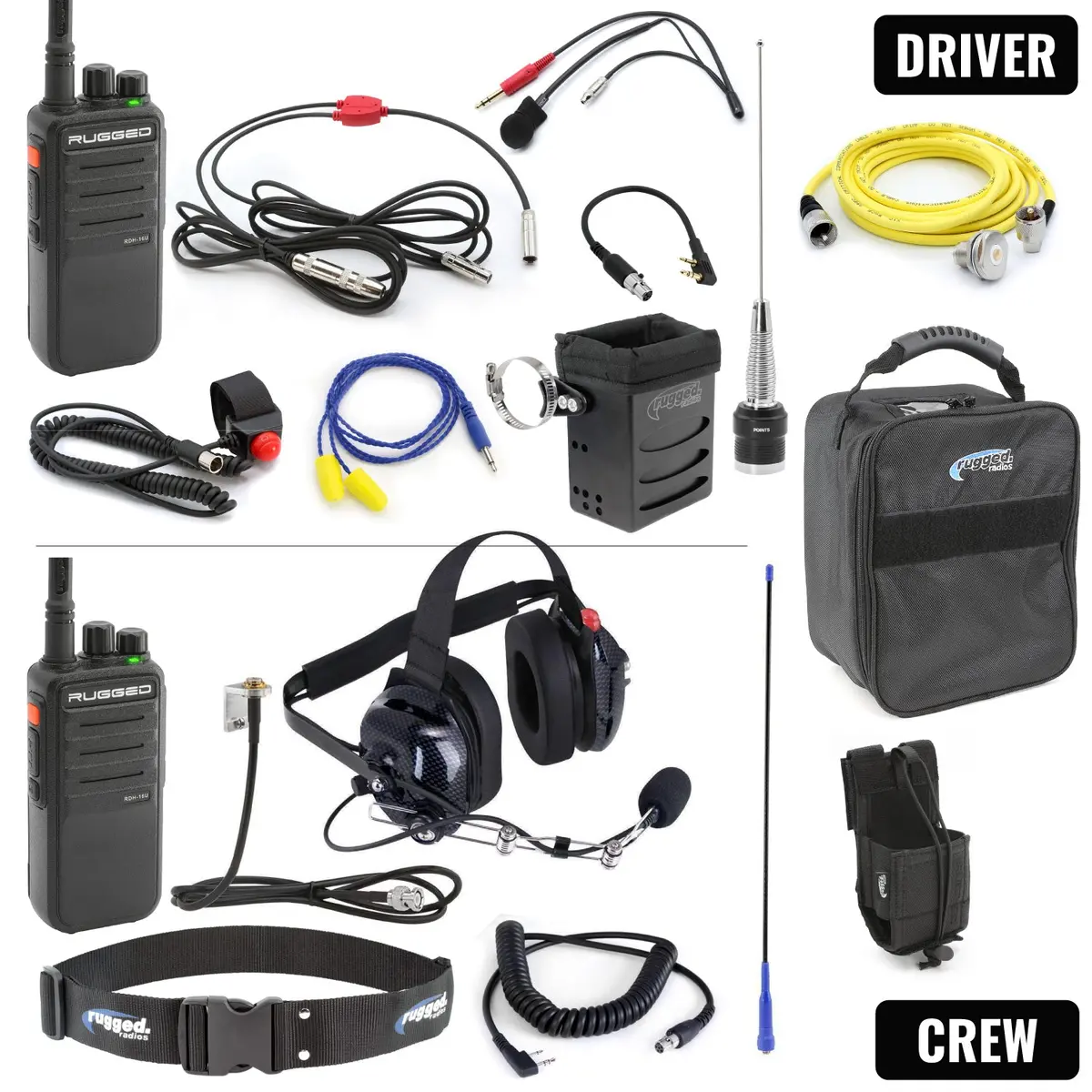 Nascar Driver And Crew Chief Long Track Racing Kit With Rdh16 Radios 2