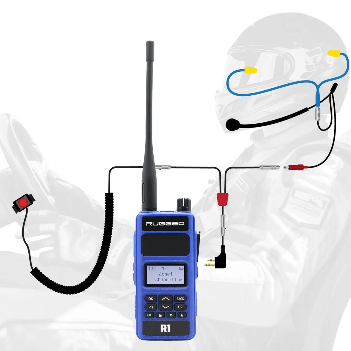 Nascar Driver Only Racing Communication Kit With R1 Radio 1