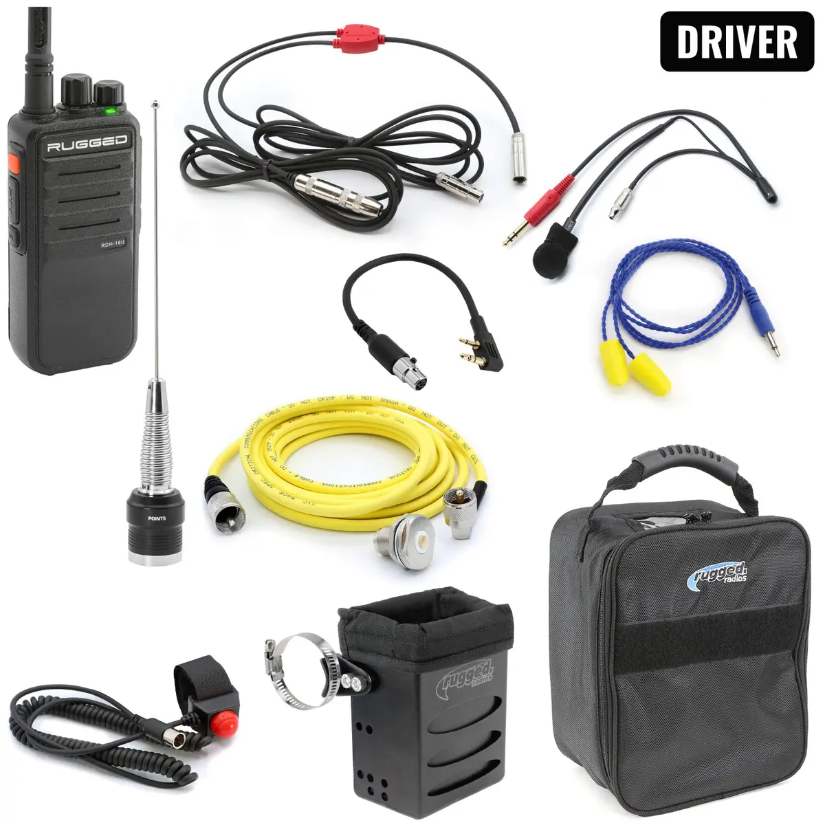 Nascar Driver Only Long Track Racing Communication Kit With Rdh16 Radio 2