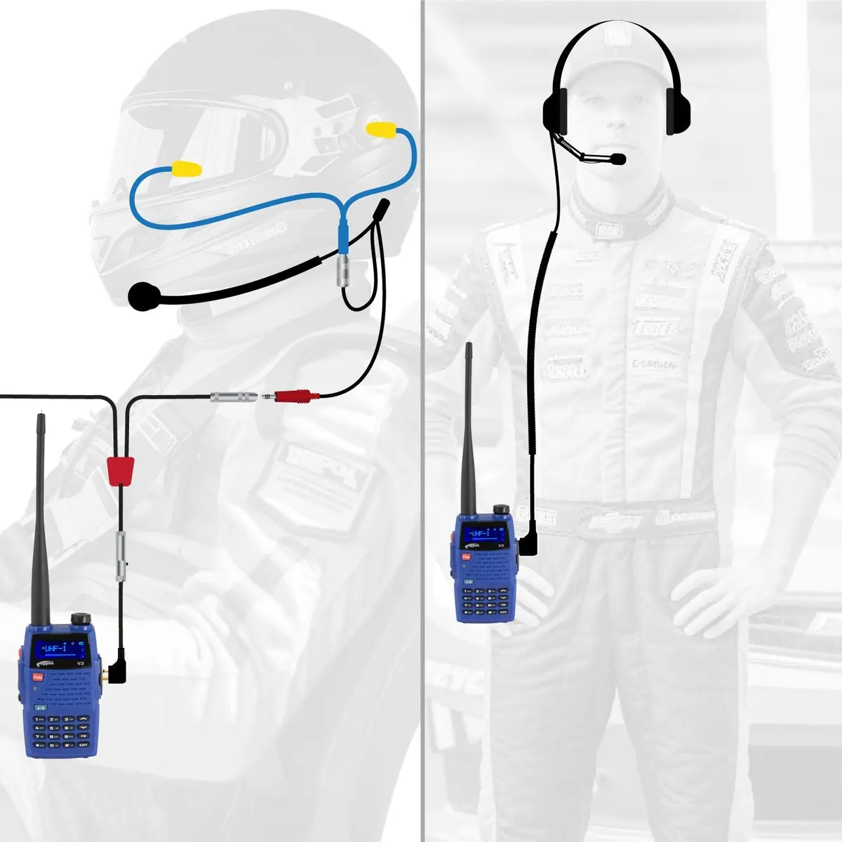 Nascar Driver And Crew Chief Racing Kit With V3 Radios 1