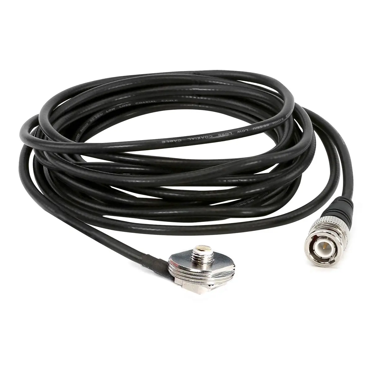 15 Ft Antenna Coax Cable With Bnc Connector And 3/8 Nmo Mount 1