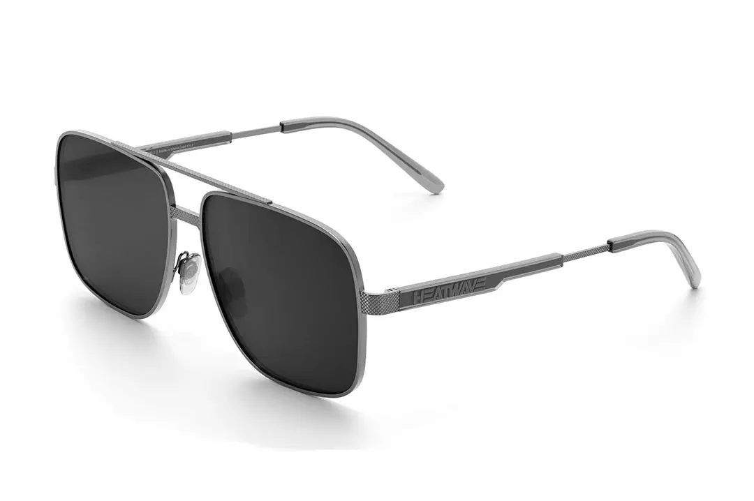 Nimitz Sunglasses: Gun Metal Frame Black Lens 1