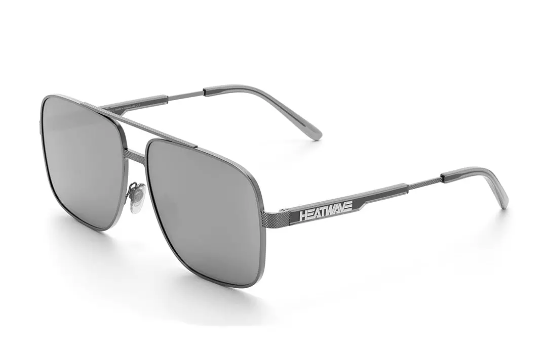 Nimitz Sunglasses: Gun Metal Frame Silver Lens 1