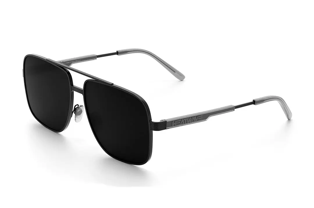 Nimitz Sunglasses: Satin Black Frame Ultra Black Lens 1