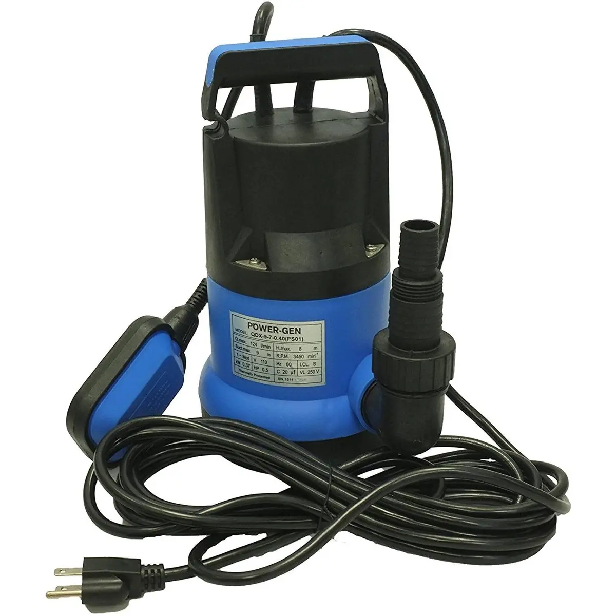 Plsp-9-7: Plastic Submersible Pump 1" 0.55Hp 1