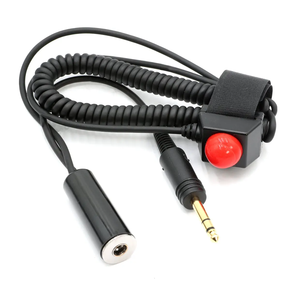 General Aviation Pilot Velcro Mount Push To Talk (Ptt) Coil Cord 1