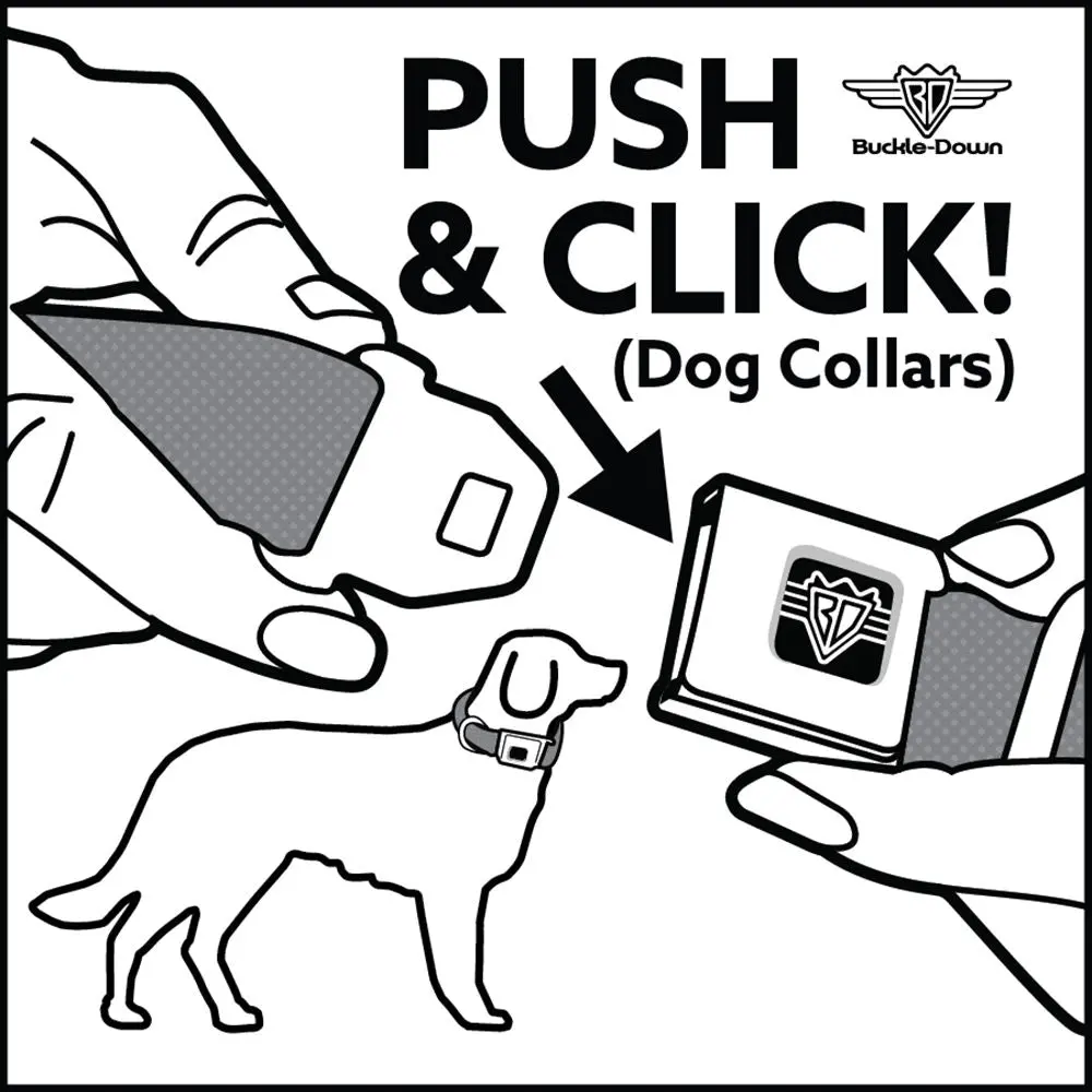Spirit Of Detrit Seatbelt Buckle Dog Collar - Navy / Bright Orange 4