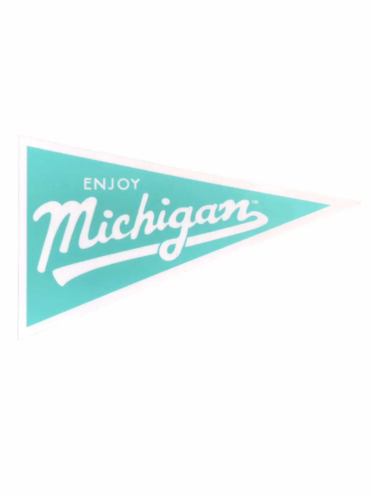 Enjoy Michigan Flag Decal / Turqoise 1