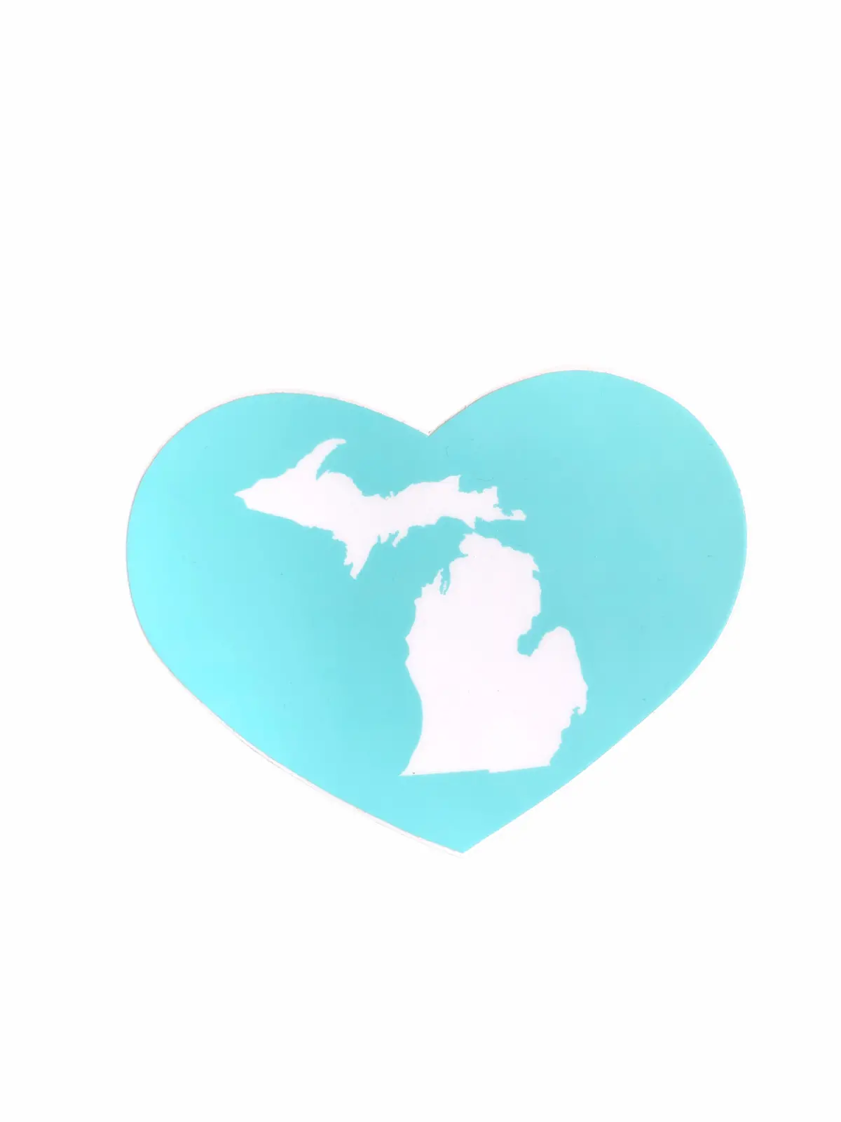 Enjoy Michigan Great Lakes Heart Decal / Turquoise 1