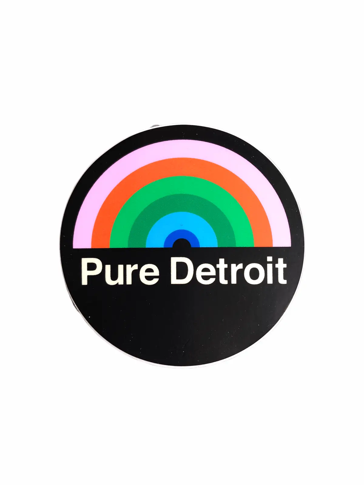 Pure Detroit Rainbow Decal 1