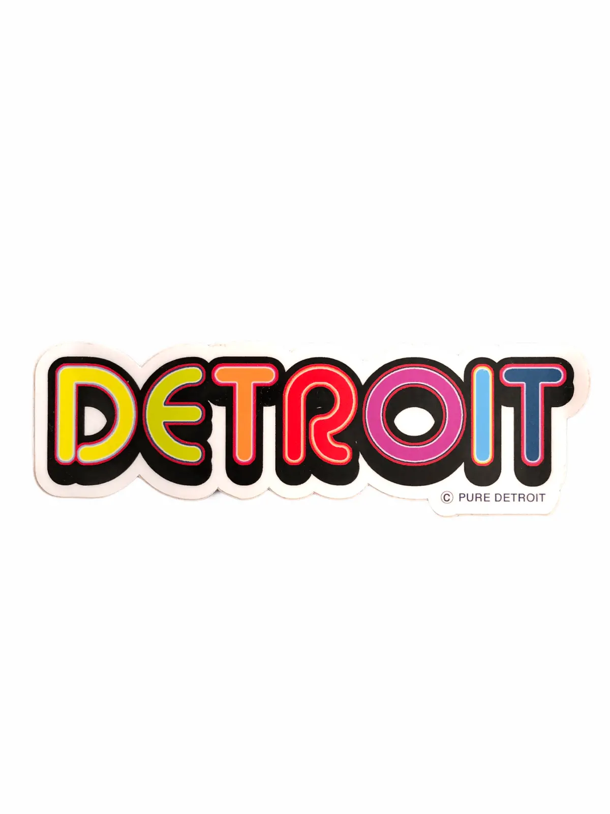Detroit Neon Rainbow Decal 1