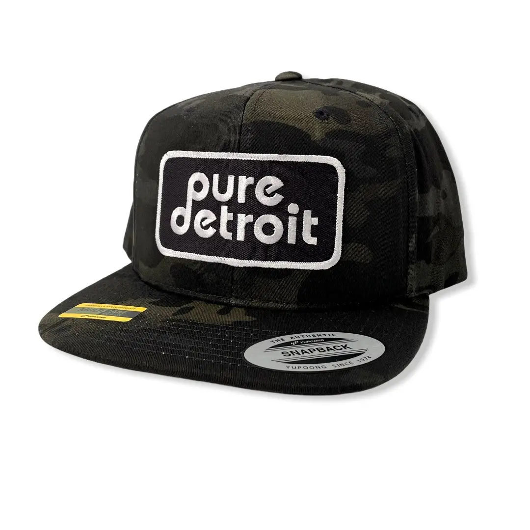 Pure Detroit Snapback Hat / Dark Digi Camo 1