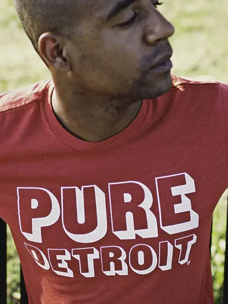 Pure Detroit Blockster Unisex T-Shirt - Red + White 1