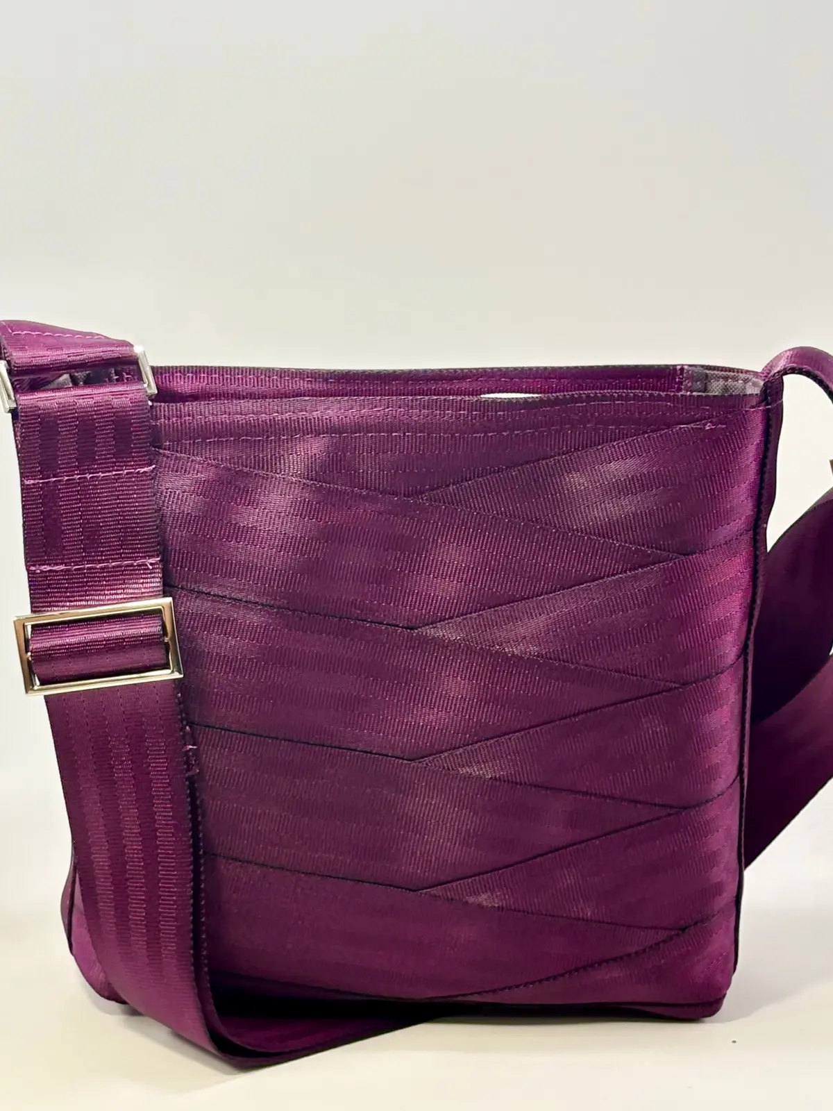 Pure Detroit Official - Large City Slinger Tote Seatbelt Bag - Aubergine Pre Order 1