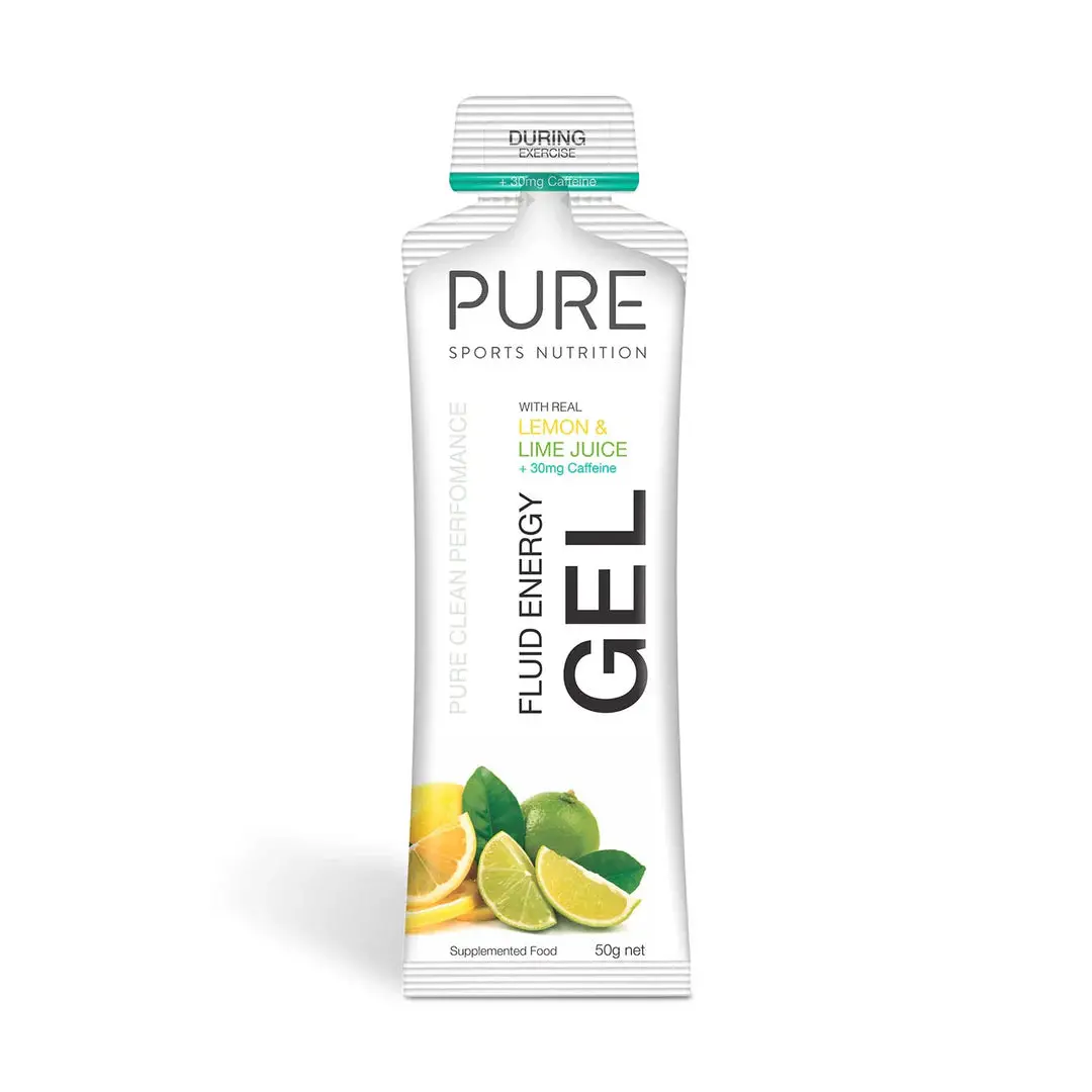 Pure Fluid Energy Gel 50G Lemon Lime Caffine 1
