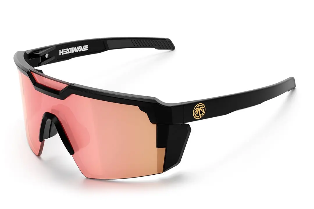 Future Tech Sunglasses: Black Frame Rose Gold Z87+ 1