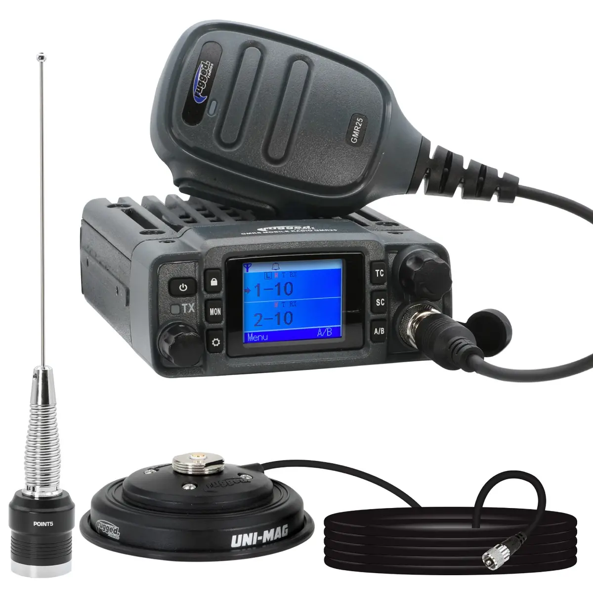 Radio Kit - Gmr25 Waterproof Gmrs Band Mobile Radio With Antenna 1