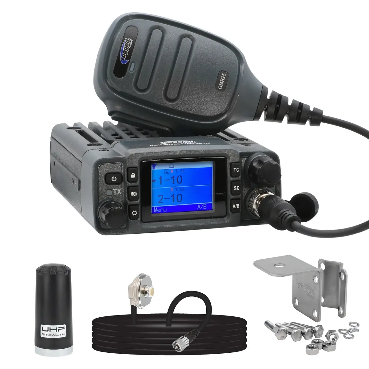 Radio Kit Lite - Gmr25 Waterproof Gmrs Mobile Radio With Stealth Antenna 1
