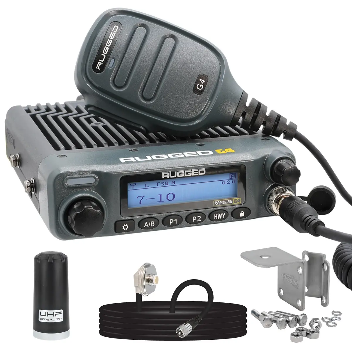 Radio Kit Lite - Rambler G4 Gmrs Band Mobile Radio With Stealth Antenna 1