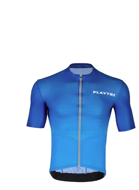 Playtri Men's Cycling Jersey - Blue 1