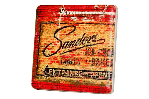 Vintage Sanders Porcelain Tile Coaster 1