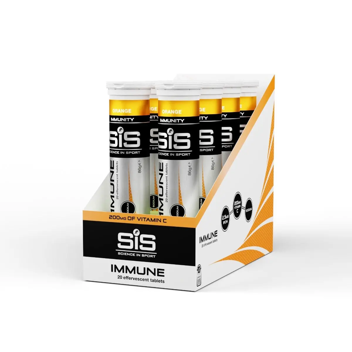 Sis Go Hydro Tablets 20 X 4G Orange With Vitamin C & Iron (Box Of 8) 1