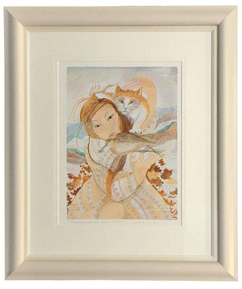Woman & Snipe By Pauline Bewick 1