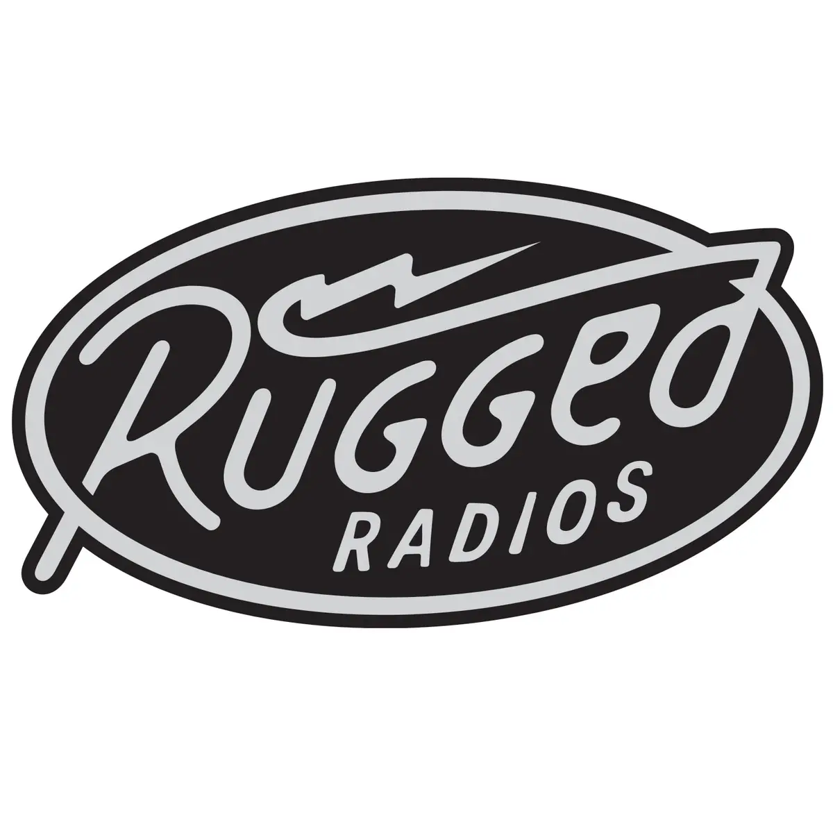 Rugged Radios Bolt Logo Sticker 1