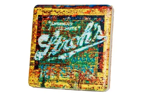 Stroh's Mural Porcelain Tile Coaster 1