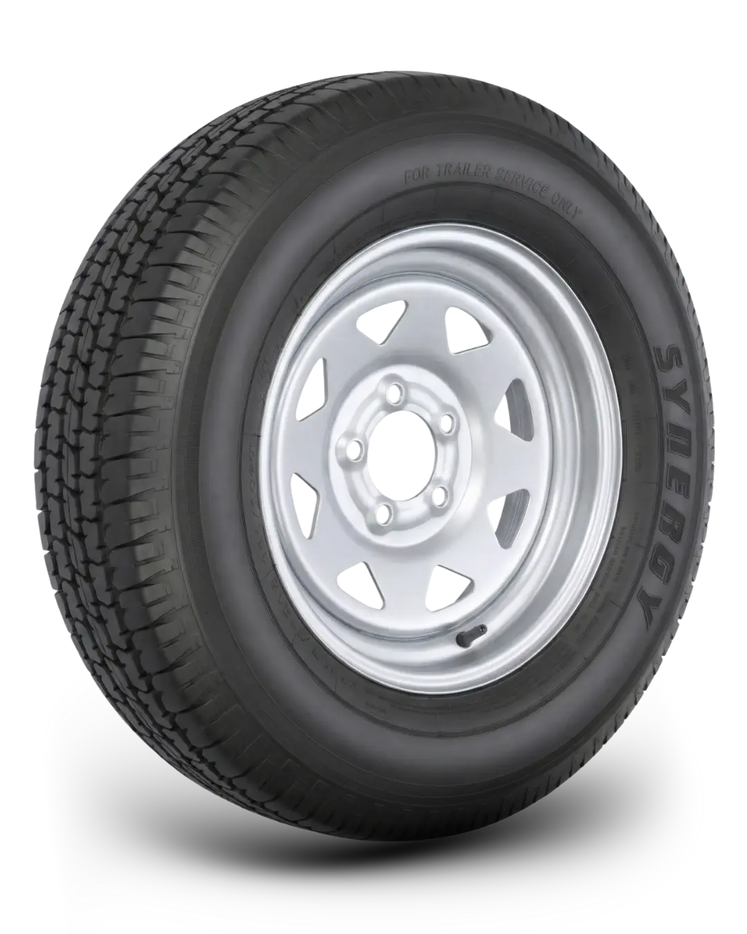 St175/80R13 8-Ply Trailer Tire On 13" 5-4.5 Galvanized Spoke Wheel 1