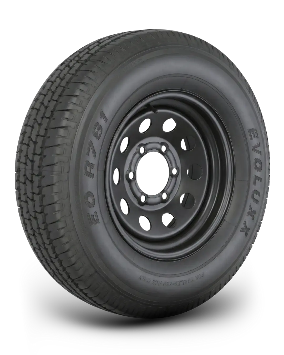 St225/75R15 10-Ply Trailer Tire On 15" 6-5.5 Black Modular Wheel 1