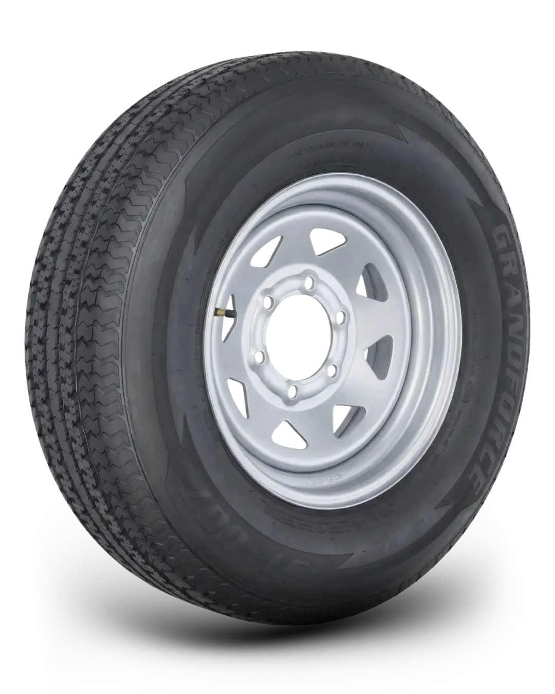 Tow-Rite St225/75R15 8-Ply Trailer Tire On 15X6 6-5.5 Galvanized Spoke Wheel 1