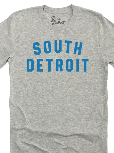 South Detroit Unisex T-Shirt - Blue / Athletic Gray 1