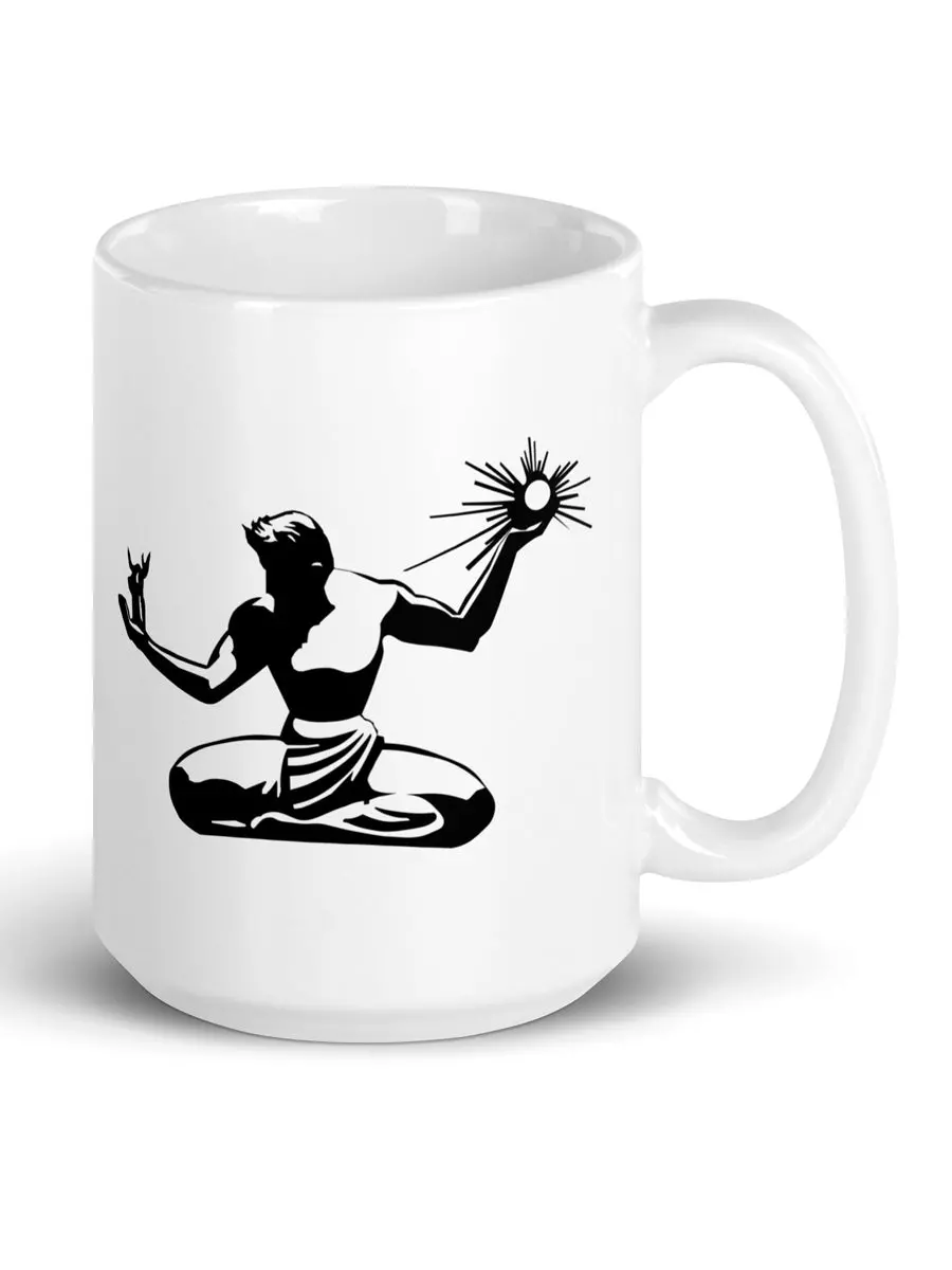 Spirit Of Detroit Ceramic Coffee Mug 15 Oz - White / Black 1