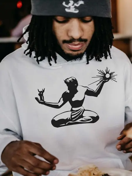 Spirit Of Detroit Pullover Hoodie - White / Black Unisex 1
